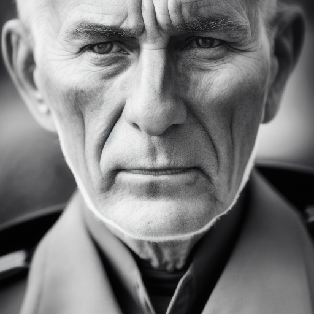 Prompts Used for this image:

photograph close up portrait 62-year-old tough decorated general, CLEAN SHAVEN, serious, stoic cinematic 4k epic detailed 4k epic detailed photograph shot on kodak detailed bokeh cinematic hbo dark moody --ar 17:22 --beta --upbeta